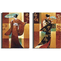 Keith Mallett 'Misaka and Sakura' 2-piece Art Set
