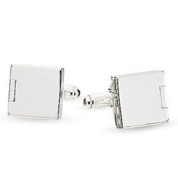 Sterling Silver Square Locket Cufflinks
