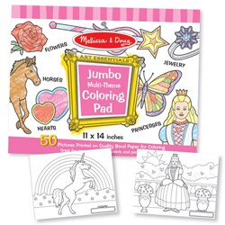 Girl's Jumbo Coloring Pad