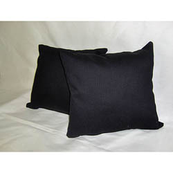 Yukon Solid Black Decorative Throw Pillows (Set of 2)