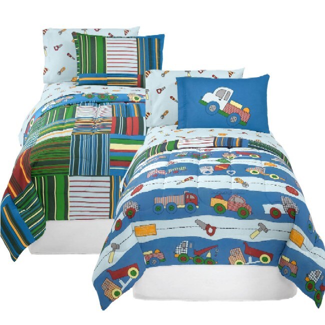 Blue Construction 5-piece Bed in a Bag Set