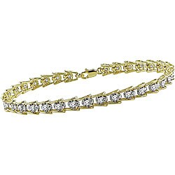 Miadora 10k Gold 1ct TDW Diamond Tennis Bracelet (I-J-I3)