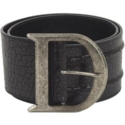 Dior Women's Cracked Leather 'D' Logo 'Jeanne' Belt