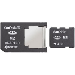 Sandisk 4GB Memory Stick Micro (M2) with Adapter