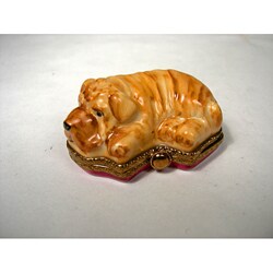 Limoges Hand-painted Shar Pei Dog Keepsake Box