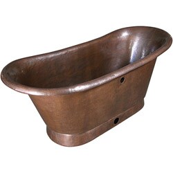 Solid Copper Hand-Hammered Tub