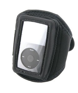 Black Deluxe Adjustable Padded Velcro SportBand for iPod Video