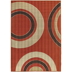 Indoor/ Outdoor Contemporary Mandara Rug (5'2 x 7'5)