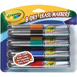 Crayola Eight-pack Assorted-color Chisel-tipped Dry-Erase Markers