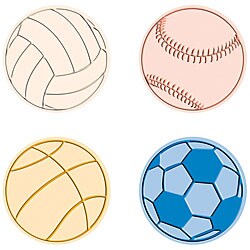 Cuttlebug Sport Balls Combo Die Cut Set