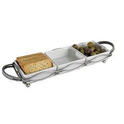 Sectional Server on Tie-up Metal Stand