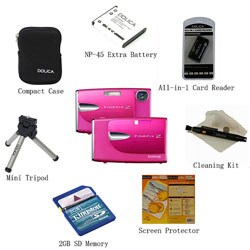 Fujifilm Finepix Z20fd 8-in-1 Hot Pink Camera Kit