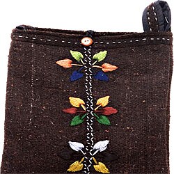 Bordado Handmade Large Brown Handbag (Guatemala)