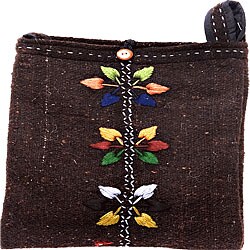 Bordado Handmade Brown Medium Handbag (Guatemala)