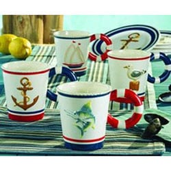 American Atelier Nautical 4-piece Mug Set