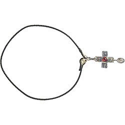 Dolce & Gabbana Woven Red Stone Cross Necklace