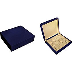 Dark Blue Wood Watch Storage Box