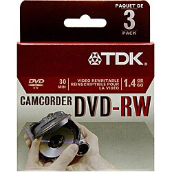 DVD-RW14GAL/3 Camcorder DVD-RWs (Pack of 3)