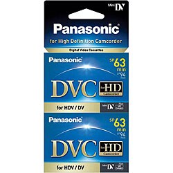 Panasonic AY-DVM63HD2 HD MiniDV Video Cassettes (Pack of 2)