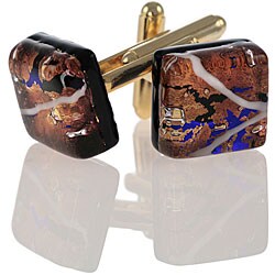Murano Men's Glass Cuff Links