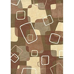 Ackworth Tufted Olive and Brown Area Rug (3'6 x 5'6)
