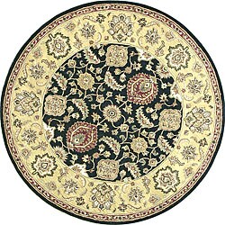 Hand-tufted Mason Black Area Wool Rug (8' Round)