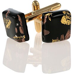 Murano Men's Glass Cuff Links
