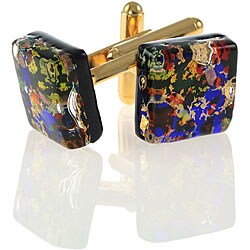 Murano Men's Glass Cuff Links