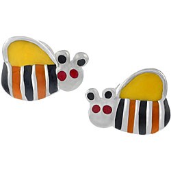 Sterling Silver Child's Bee Earrings