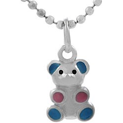 Sterling Silver Child's Teddy Bear Necklace