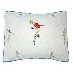 Quilted Field of Flowers Throw Pillows (Set of 2)