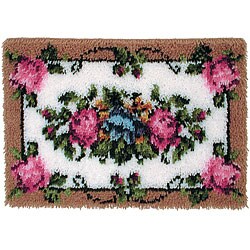 Wonderart Elegant Roses Latch Hook Needlework Kit