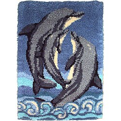 Wonderart Dolphins Latch Hook Kit