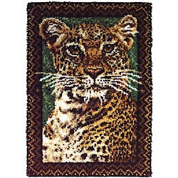 Wonderart Leopard Latch Hook Rug Kit