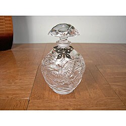 Limoges Handcrafted Crystal and Brass Bottle