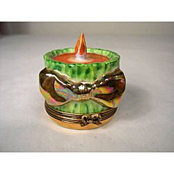 Limoges Cake with Candle and Ribbon Box