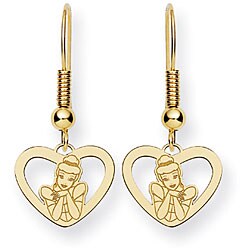 Disney Goldplated Cinderella Heart Earrings