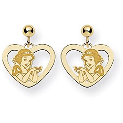 Disney Goldplated Snow White Heart Earrings