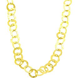 Goldkist 18k Gold over Silver Round Rolo Necklace