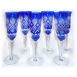 Blue Flute Glasses (Set of 6)