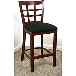Lattice Back Mahogany Counter Stool