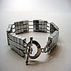 Magnetic Mirrored Hematite Cube Bracelet
