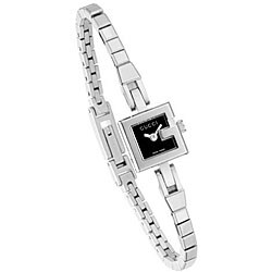 Gucci 102 Stainless Steel Black Dial Watch