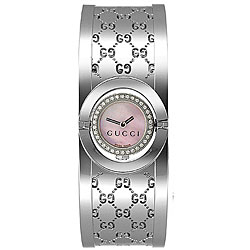 Gucci Twirl Pink Dial Diamond Watch