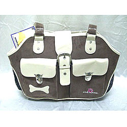 Premium Pack N' Paws Buckled Corduroy Pet Carrier