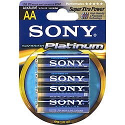 Sony Stamina Platinum Series AA Alkaline Batteries (Pack of 4)