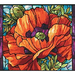 Poppies Stained Glass Needlepoint Kit
