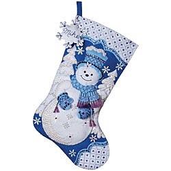 'Snowflake Snowman' Felt Stocking Applique Kit
