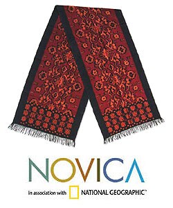 Cotton Tie-dye 'Red Cempaka' Wall Hanging (Indonesia)