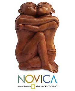 'Yogi Romance' Wood Statuette (Indonesia)